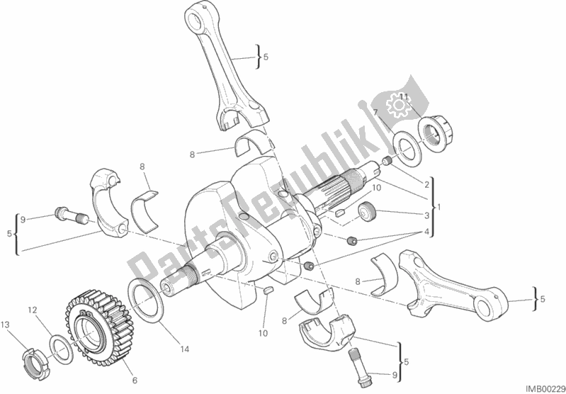 Tutte le parti per il Bielle del Ducati Scrambler Icon Brasil 803 2017